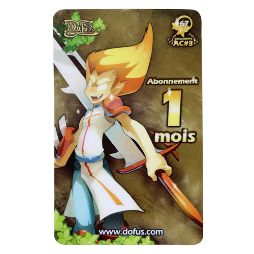 Carte n°67 : Abonnement 1 mois