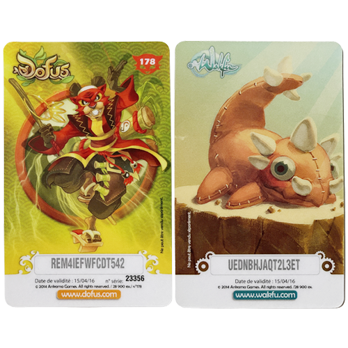 Carte n°178 : Panoplie Tengu (Dofus) / Peluche Tortank (Wakfu)
