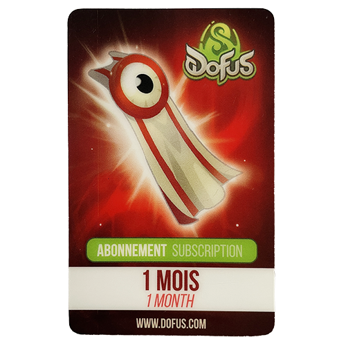 1 mois d'abonnement et la Cape Outshu (Dofus)